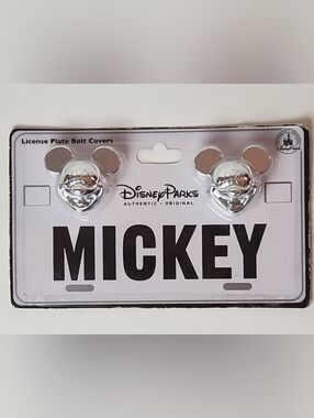 Mickey Mouse License Plate Bolt Covers